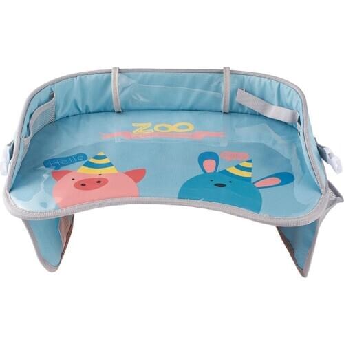 Car Organizer Kids Travel Tray Car Seat Play Tray Table Organizer With Storage Bags Phone Holder