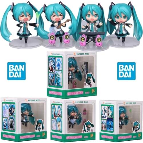 Bandai Anime Model Kawaii Hatsune Miku Action Figures Ornaments Guitar Onion Niang Pvc Figure Sexy Toys Collection Girl Birthday