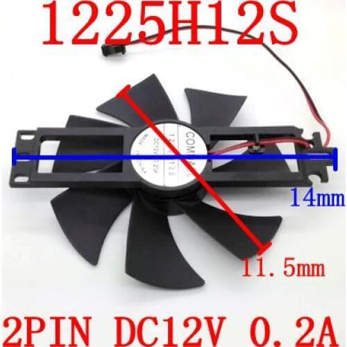 Free Shipping DC BRUSHLESS FAN 1225H12S 2PIN 12V 0.2A 11.5mm For Induction Cooker Cooling Fan