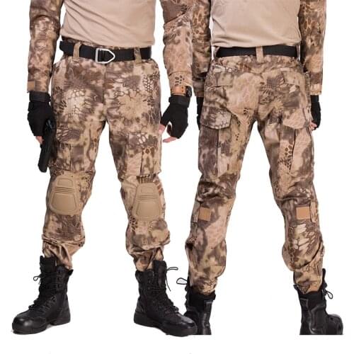 Tactical Pants Cargo Pants with Knee Pad Men Hiking Pants Military Pant SWAT Army Airsoft Clothes Hunter Field Combat Trouser
