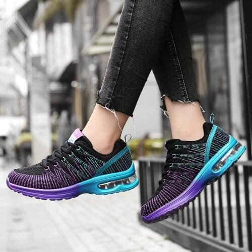 CINESSD Sneaker For Women Outdoor Running Shoes Sports Casual Shoes Flat Heel Comfortable Ventilated Gym Shoes Women Size36-42