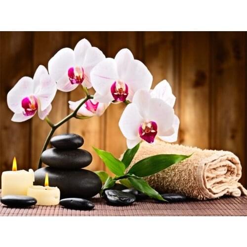 Orchid Flower DIY Embroidery Cross Stitch 11CT Kits Needlework Craft Set Cotton Thread Printed Canvas Home Decoration Sale