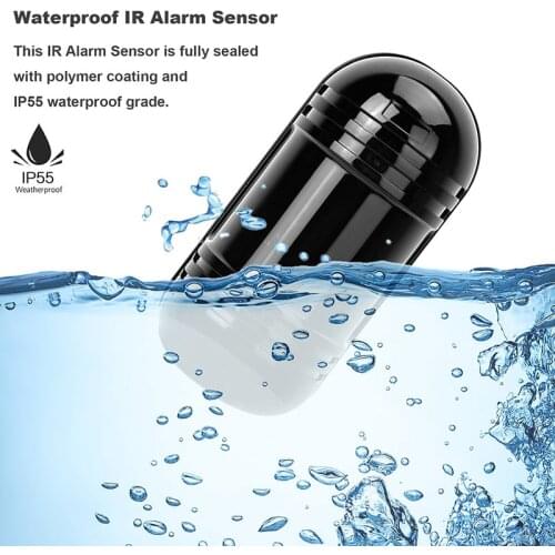 KINGJOIN 150m Sensor Alarm Dual Beam Photoelectric Infrared Detector for Home Security support Connected to the alarm