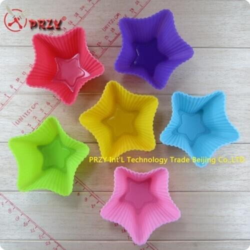 Cupcakes mold five-pointed star shape chocolate mold silica gel chocolate Manufacture mold (si056)