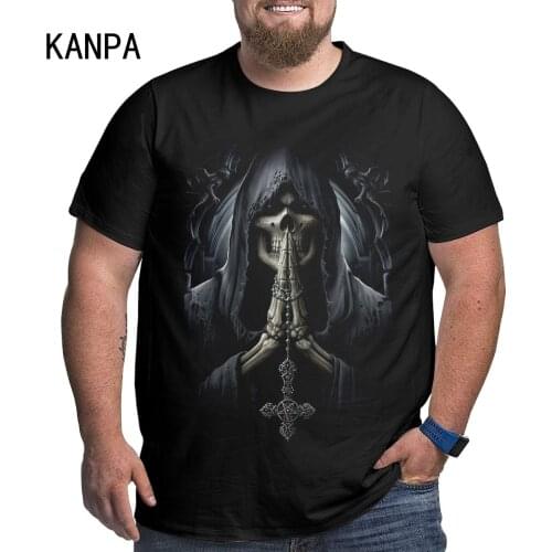 Skull Design T Shirts High Quality Cotton Big Man Oversize T-shirts Plus SIze Summer Tops Tees Men 6XL 5XL