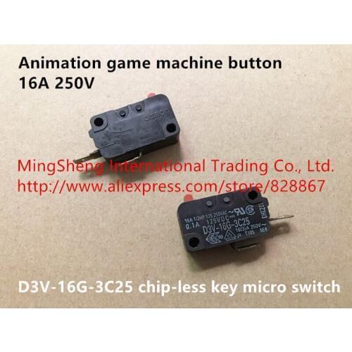 Hot spot animation game machine button D3V-16G-3C25 chip-less key micro switch 16A 250V quality assurance