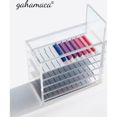 False Eyelashes Extension Storage Box 5 Layers Acrylic Pallet Lash Holder For Individual lash Volume Display Stand Makeup Tools