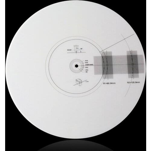 LP Vinyl Pickup Calibration Distance Gauge Protractor Adjustment Tool Adjustment Ruler Anti-sliding plate Turntable Accessories