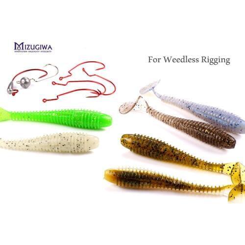 Mizugiwa 12pcs/set Thorn Pro Worm Hooks Swing Impact Shiner Shad Vibra Tail Swimbait Worm Bait Thorn Jighead Worm Hooks Leurre