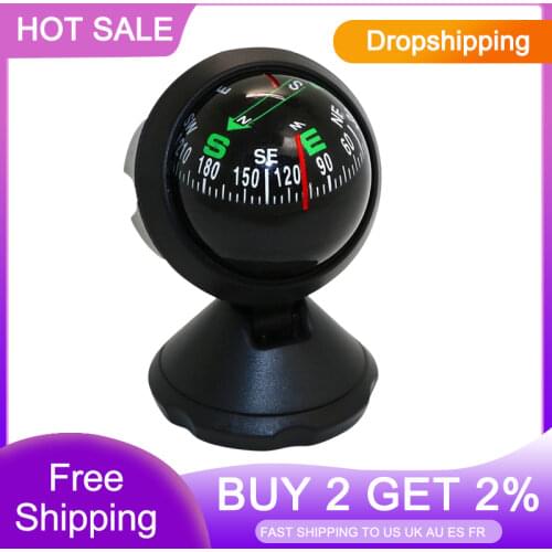 Multifunction Newest Universal Car Compass Pocket Mini Ball Dash Dashboard Car Mount Navigation Compass Camping Hiking Compass