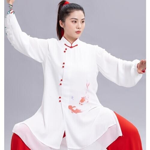 Fashion Tai Chi Uniform Martial Arts Uniform Chinese Traditional Folk Kung Fu Suit Morning Sportswear Wushu Costume TA2302