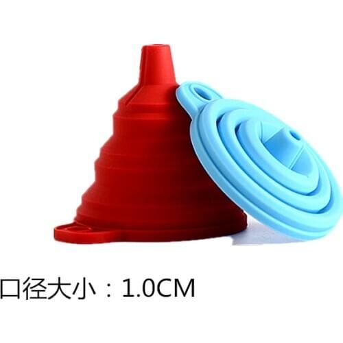 Small Mini Silicone Easy-to-storage Folding Funnel Liquid Dispensing Silicone Wine Oil Spill Funnel Kitchen Gadgets