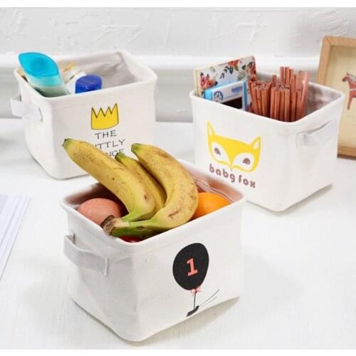 New Fabric Storage Box Fresh Fabric Canvas Storage Basket Sundries Sorting Creative Portable Basket Storage Laundry Basket
