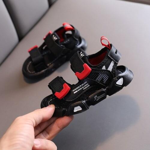 Infant New KIDS Shoes for Boys Summer Beach Sandals 1-6 Years Baby Fashion Soft Bottom Shoes Baby Toddler Children Sandals Black