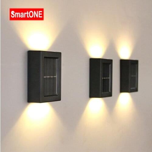 New Solar Wall Light Outdoor Wall Mounted Minimalist Style LED Solar Light for House Exterior Wall Courtyard Decoration Lighting
