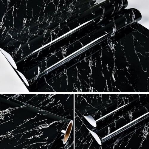 3M/6MPVC Imitation Marble Texture Wallpaper Modern Waterproof and Moisture-Proof Renovation Wallpaper Kitchen Bedroom Decoration