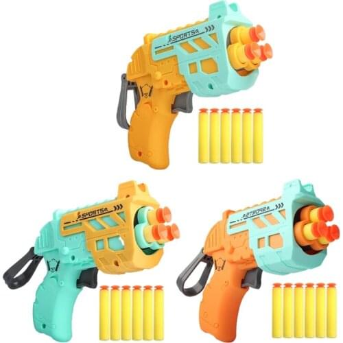 Shooting Guns Toy Foam Blaster Realistic Battle Game Supplies Air Powered Rival Round Game Safety EVA-Bullets Boy’s Toy