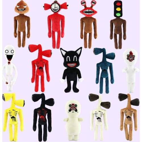 Plush Toy 38cm Siren Head Black Cat Stuffed Figure Dolls for Boys Birthday Gifts For Kids Children Christmas Gift