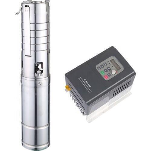 10T 120m Permanent magnet synchronous motor submersible borehole solar pump solar pumping systems for solar pump pond