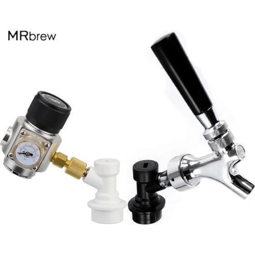 Portable Cornelius Keg Dispense Kit Mini CO2 Regulator and Draft Beer Dispenser Keg Spout for Beer Soda