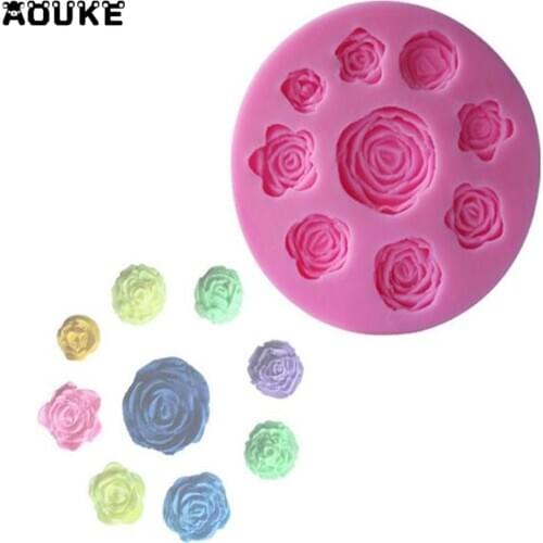 Flowers Fondant Cake Silicone Mold Biscuits Chocolate Decoration Mould Pastry Cookies Molds DIY Baking Cake Tools