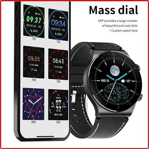 Smart Watch Men Bluetooth Call 1.28 Full Round Touch Multi UI Long Battery Life Health Monitor Smart Bracelet For Huawei Xiaomi