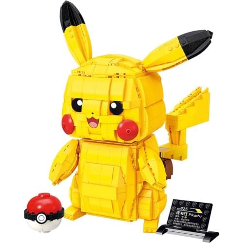 Creator Cartoon Anime Pokemon Pikachu Model Building Blocks Bricks Sets Classic Movie Dolls Model Kids Toys For Children Gift