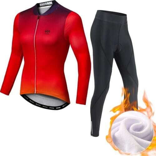 YOCENE OEM Winter Thermal Fleece Clothes Women Bike Cycling Long Sleeve Jersey