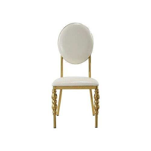 ChinaFurniture processing and production factory modern light luxury leather dinner chair Stainless Steel foot