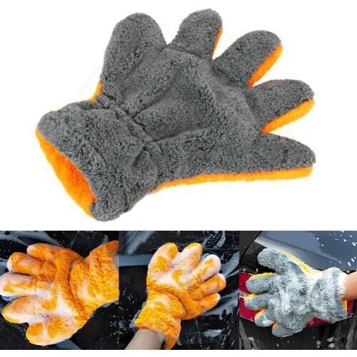 1pc Car Care Polishing Wash Towels Plush Microfiber Towel Thick Plush Drying Dusting Instrumentation Washing Glove Clean St A5K9