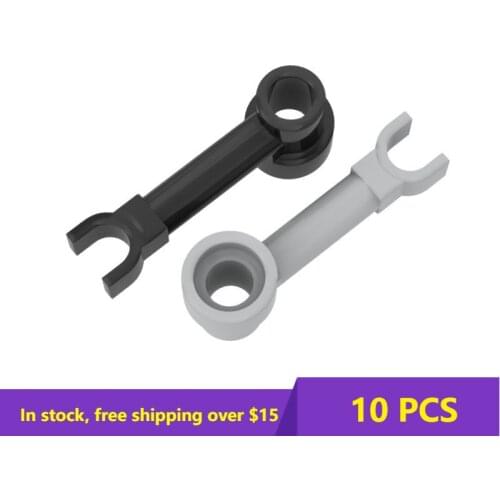 10PCS Bricks 4735 CBar 1x3 With Clip Stud Receptacle (Robot Arm) For Building Blocks Parts DIY Educational High-tech Parts Toys