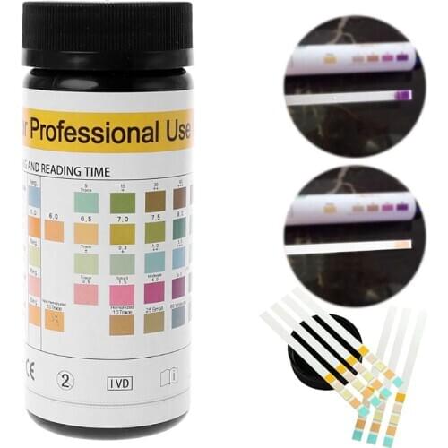 100PCS Test Strip URS-5K Urine Ketostix Reagent Analysis Testing Strips