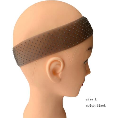 Wholesale 5Pcs Transparent Silicone Wig Grip Headband Soft Drop-Shaped Elastic Yoga Sports Silicon Wig Head Band