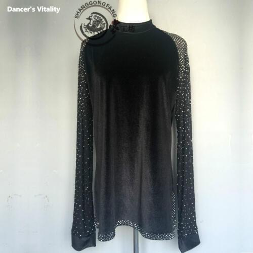 2017Man Ballroom Dress Special boys Latin Tango Rumba Cha-Cha Professional Long sleeves Samba Dance Costume 120-180cm