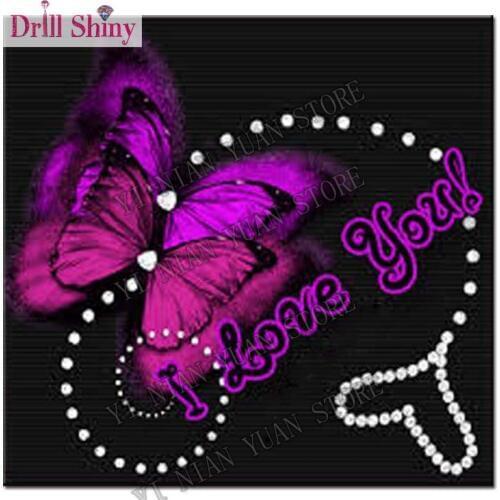 3D DIY Full Square Diamond Painting Butterfly Cross Stitch Kits Mosaic Crystal Handmade Embroidery Pattern Rhinestone wall arts