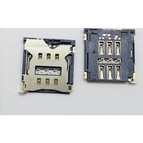4 5 6 6s 7 8 Panel Tablet Smartphone 6PIN Push-pull Patch Type Micro SIM Card Slot Tray Holder Reader Connector Motherboard FPC