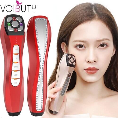 5in1 EMS RF Face Wrinkle Removal Massager Electric 1MHz Radio Frequency Skin Tighten LED Photon Rejuvenation Beauty Care Tool