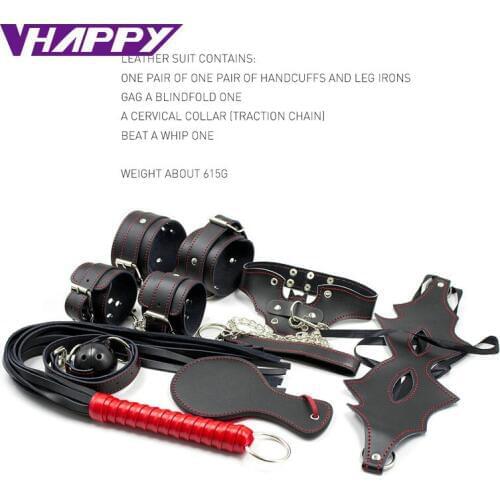 8pcs/set top grade sex toys for couple flirt toys adult games Sex Toy role-playing fun suit Sexual bondage props size BS006011A