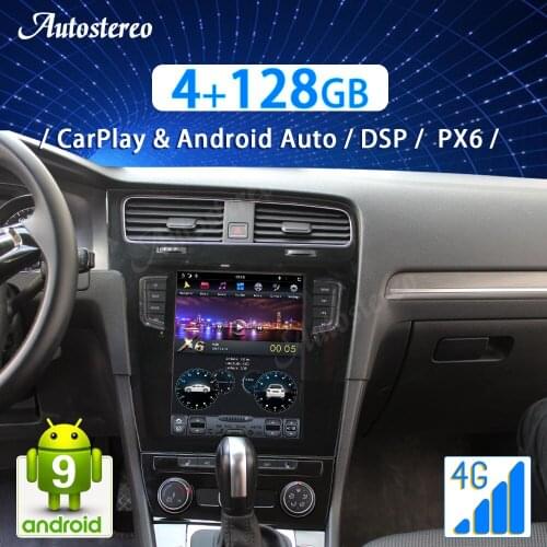 Android 9 PX6 64G For VW Volkswagen Golf 7 2013-2018 Vertical Tesla Screen Car GPS Navigation Stereo Head Unit Multimedia Player