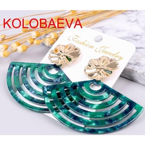 Boho Vintage Jewelry Acrylic Earrings Women Punk Fashion korean Earrings Penientes Geometric Drop Golden Earrings christmas cc