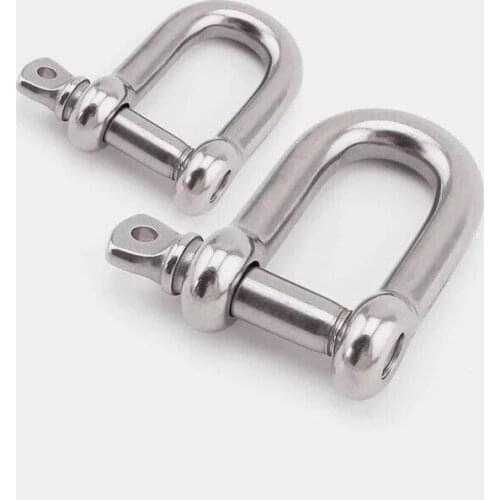 304 stainless steel d - shaped shackle hook connecting buckle shackle u - shaped ring bolt