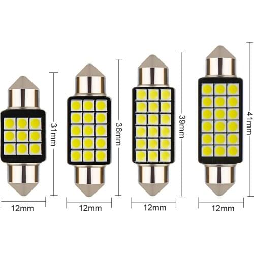 Festoon 31mm 36mm 39mm 41mm High Quality Super Bright LED Bulb C5W C10W Car License Plate Light Auto Interior Reading Dome Lamp