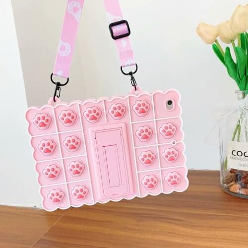 Soft bubble silicone bracket Case For Samsung Galaxy Tab 10.4 2020 P610 P615 T510 T515 T500 T505 T507 T220 T225 T290 T295+PEN