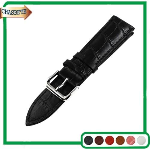 Leather Watch Band for Pebble Time / Round / Steel / Bradley Timepiece 14 20 22mm Men Women Belt Wrist Strap Loop Bracelet Black