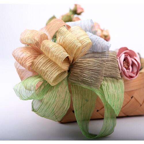 Lace Ribbon 2Yard/Lot Polyester Protection Lace Fabric Sewing Clothes Lace Trimmings Mesh Gift Bouquet Wrapping Ribbon 19530