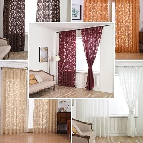 Lychee Leaf Transmitting Curtain Modern Door Curtain Window Room Divider Curtain Valance Home Decoration