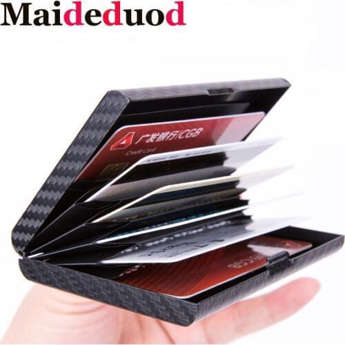 Maideduod Slim Business Mens Card Pack Credit Card Holder Bank Metal check sleeve Gifts dedicated Antimagnetic be choked cover
