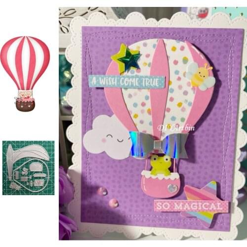 Hot air balloon Metal Cutting Dies For Scrapbooking Stencils Birthday Baby Paper Album Cards Making Layering Die
