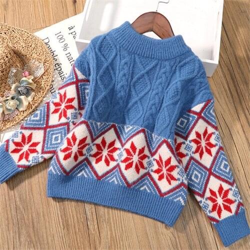 Girls fashion sweaters autumn and winter 2021 childrens knitting clothes kids long sleeve warm top sweater