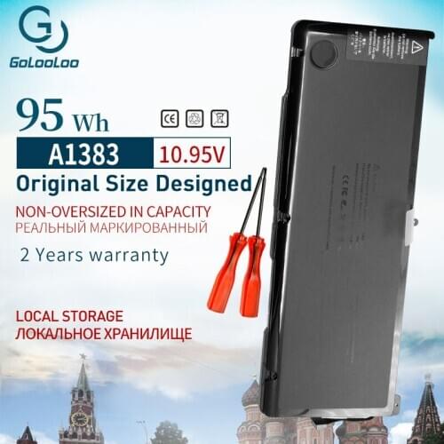 Goloo 95Wh 10.95V A1383 New Battery For Apple MacBook Pro 17" inch A1297 2011 Version 020-7149-A10 MC725LL/A MD311LL/A MB604LL/A